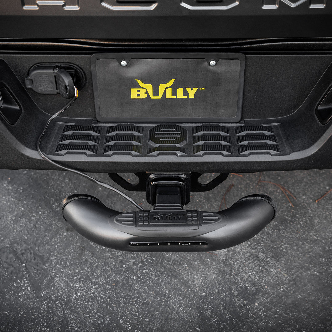 DNA Motoring HITST-BK For 18" X 3.25" Pedal Class II / III Receiver Hitch Step Bar Black Fits Select 1990 2017 Ford F150 1999 2017 Chevrolet Silverado